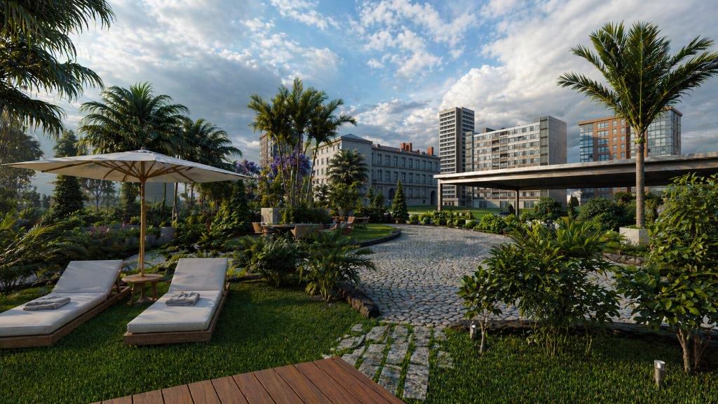 Landscape Render — Pool & Terrace
