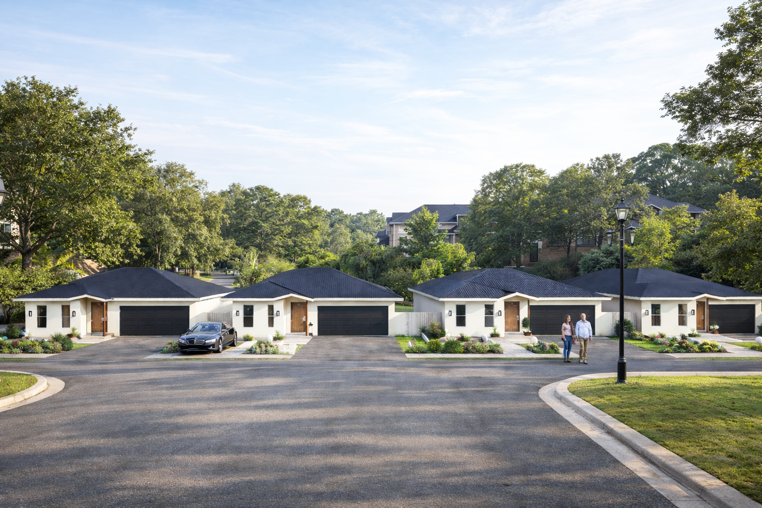 Suburban Residence at Sunset