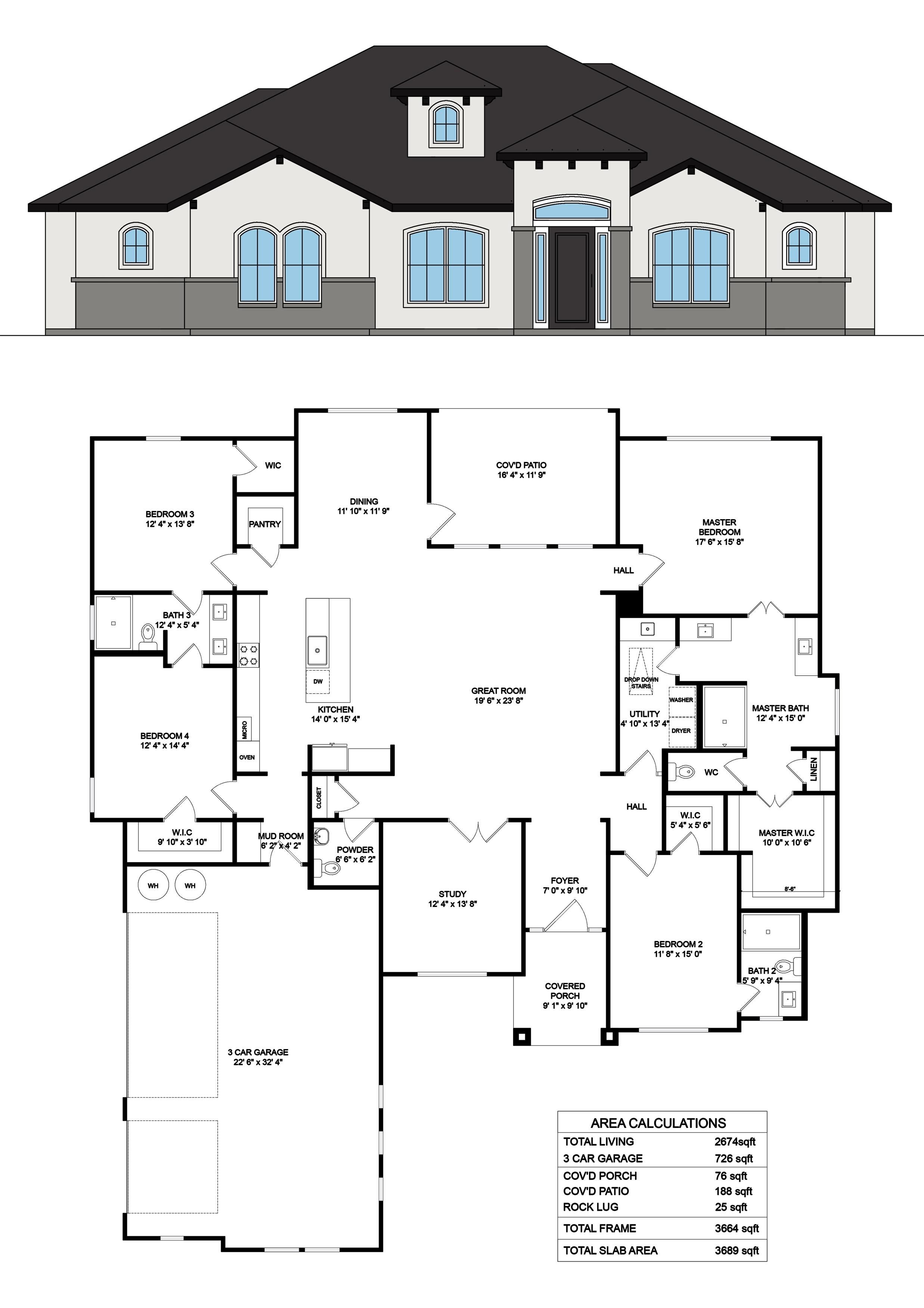 Floor Plan — Black & White 3