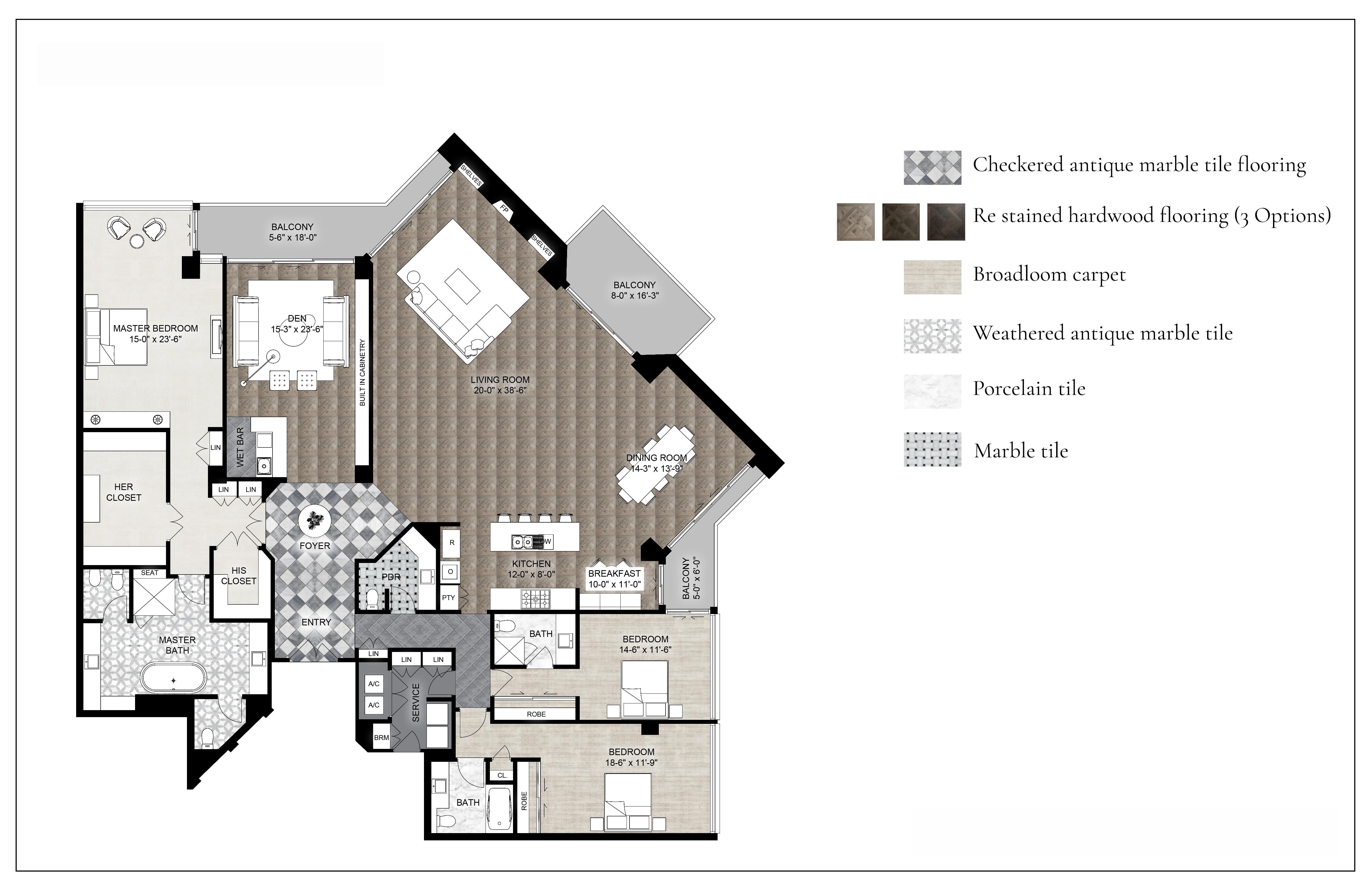 Floor Plan — Colour Layout 5