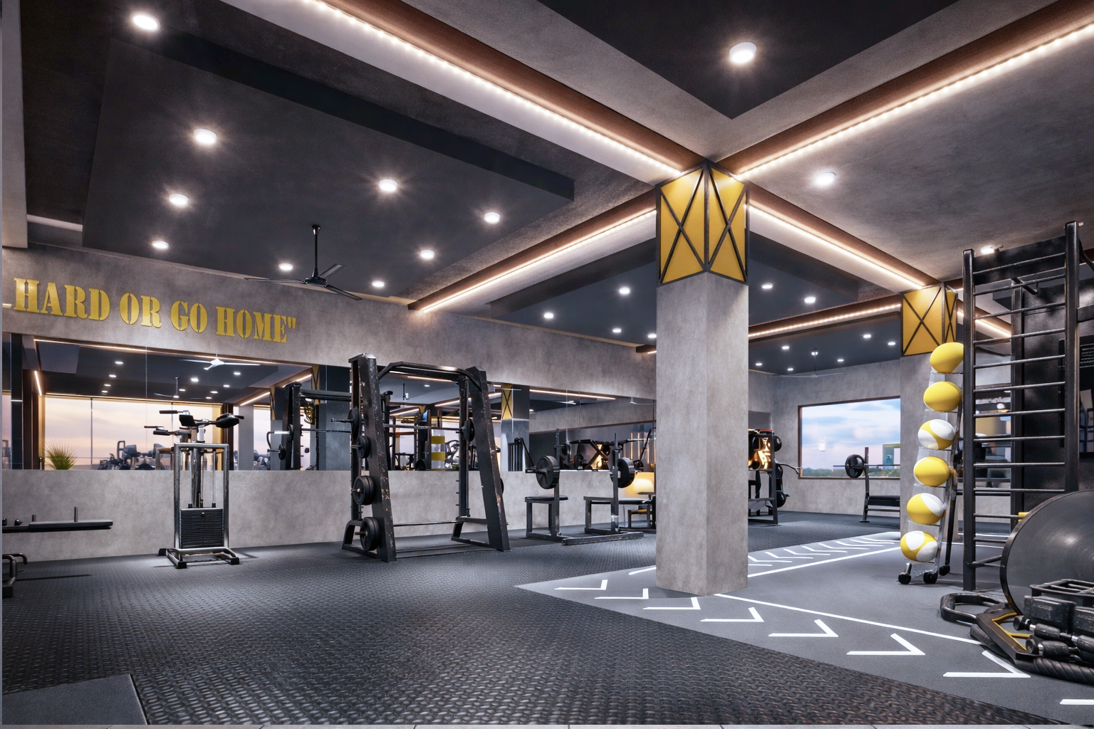 Gym Interior — Open Floor