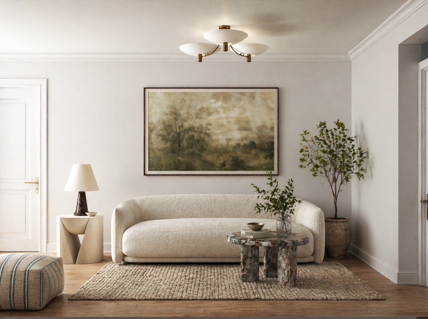 Residential Living Room — Warm Palette