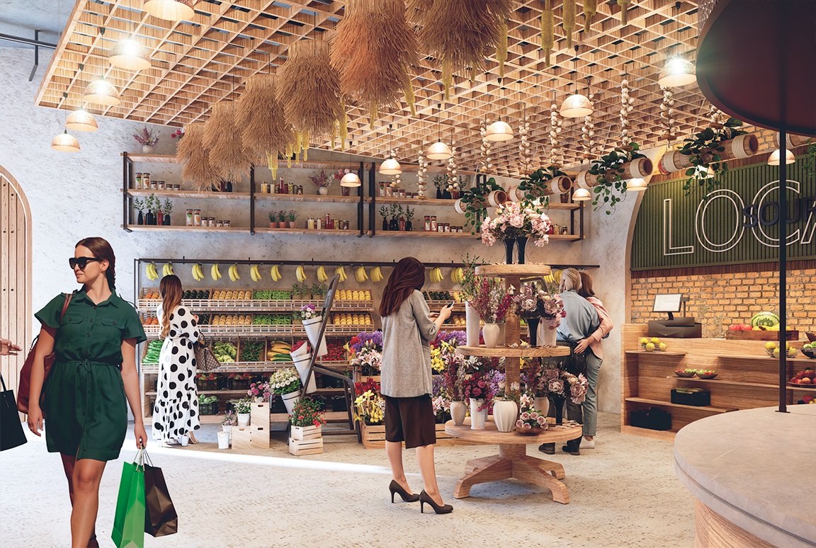 Retail Market Interior — Display Area