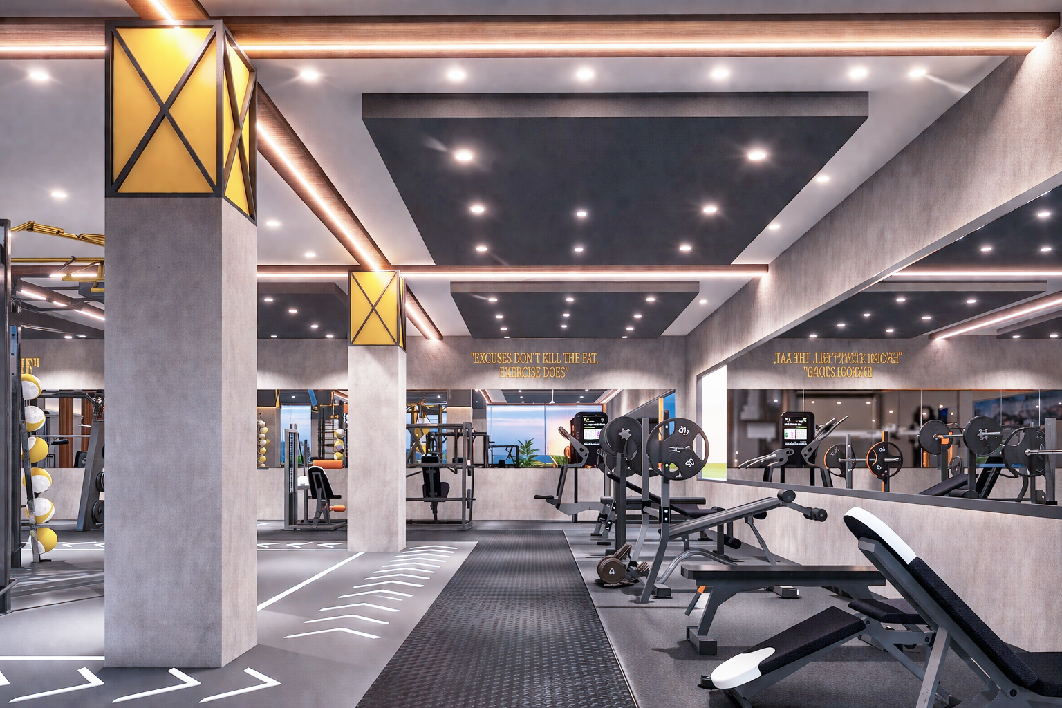 Gym Interior — Equipment Area 1