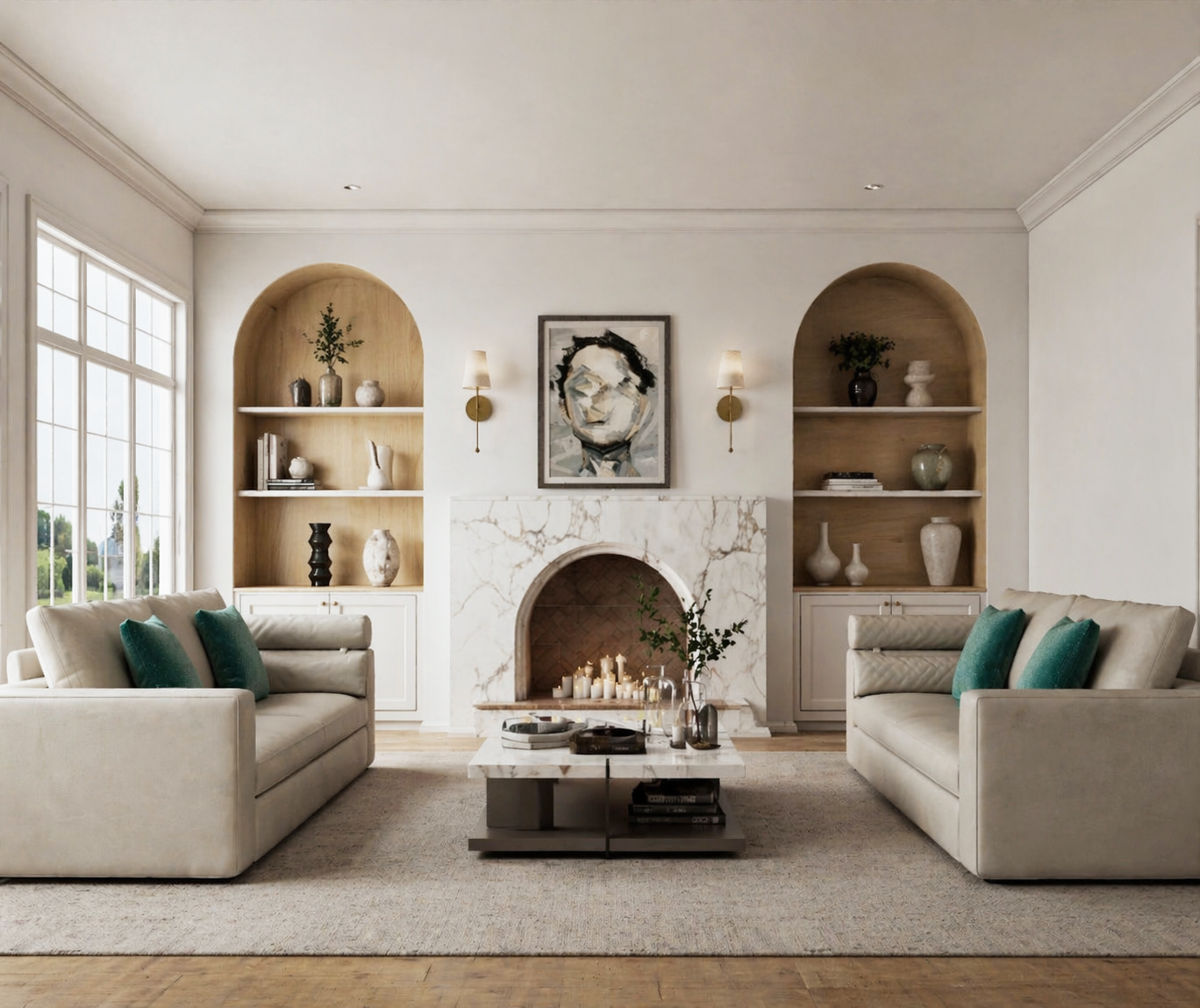 Residential Living Room — Evening Mood