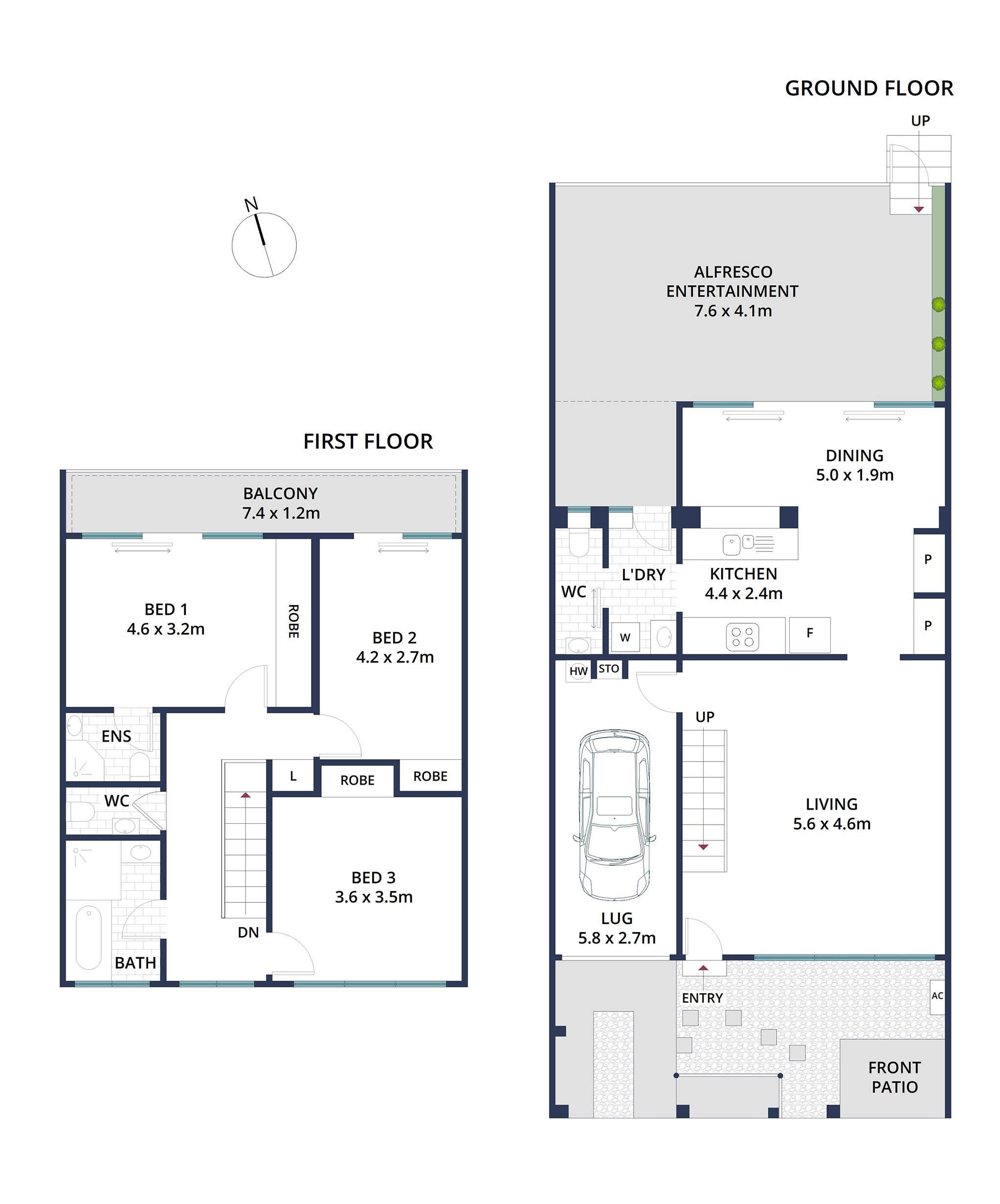 Floor Plan — Black & White 5