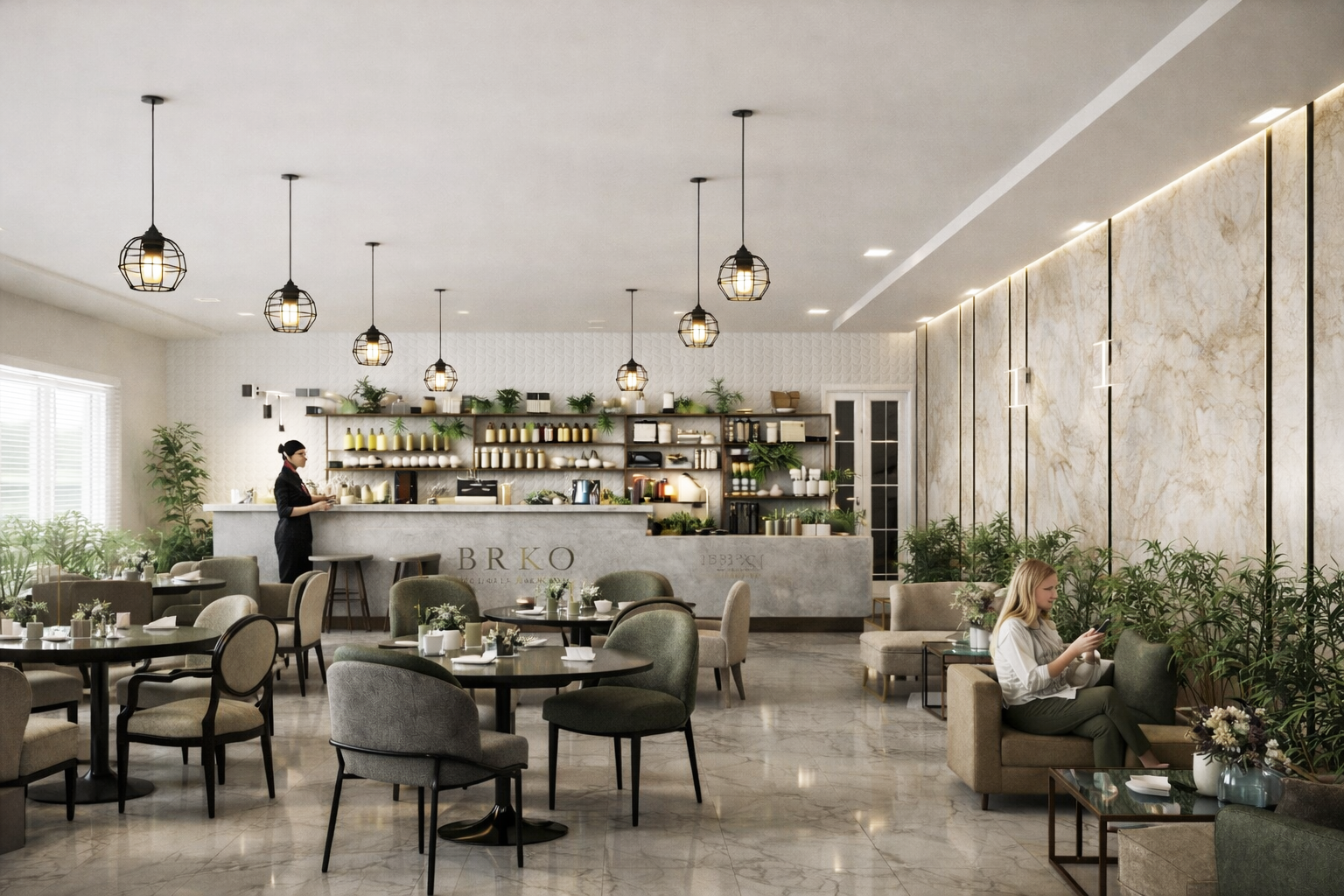 Cafe Interior — Seating Area 1
